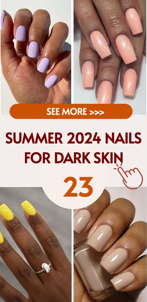 17 Trendy Eye-catching Ombre Nail Ideas for Summer 2024 Trendy Nails For Dark Skin, Nail Colors For Light Brown Skin, Nail Trend Summer 2024, Ombre Nails For Dark Skin, Nail For Brown Skin, Cute Manicure Ideas For Short Nails, Nail Art For Dark Skin Tone, Nail Designs For Brown Skin, Neutral Nails Summer 2024