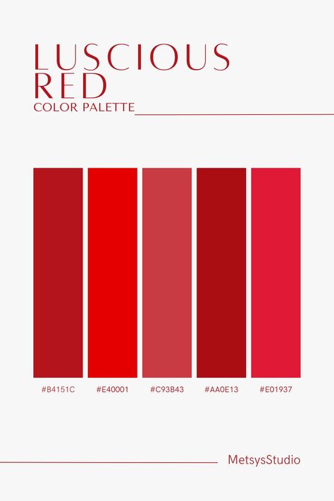 { #colorpalette #palette #colors #designers #design #ideas #inspired #lusciousred #red } Red Pastel Palette, Notion Pics, Red Palette, Graphic Design Careers, Light Red Color, Red Color Palette, Colour Shades, Small Business Inspiration, Red Colour Palette