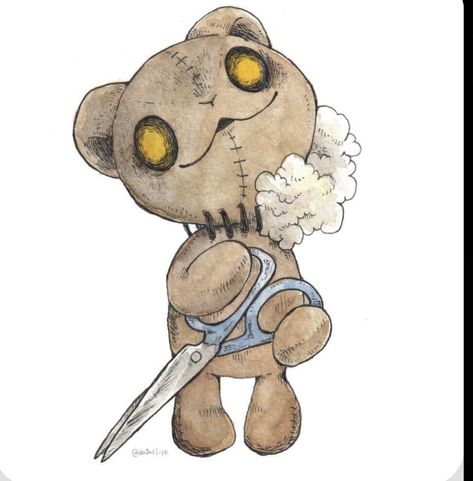 Teddy Bear Character Design, Character Art Ideas, Teddy Bear Character, Images Kawaii, Japon Illustration, Arte Inspo, Creepy Art, Cute Monsters, Creature Concept Art