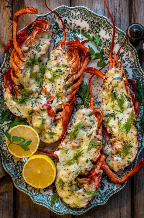 Dive into a culinary masterpiece with Dennis Prescott's unique twist on the classic Lobster Thermidor. This mouthwatering dish combines rich, creamy flavors with a modern flair, making it perfect for impressing guests or indulging in a gourmet night at home. Follow along as Dennis transforms traditional ingredients into a stunning, restaurant-quality experience, complete with step-by-step guidance and tips for achieving that perfect golden crust. Whether you're a seafood lover or a culinary adventurer, this recipe promises to elevate your dining experience to new heights. Steamed Clams Recipe, Dennis Prescott, Lobster Thermidor, Lobster Sauce, Live Lobster, Crab Bisque, Crab Dishes, Seafood Stew, Lobster Recipes