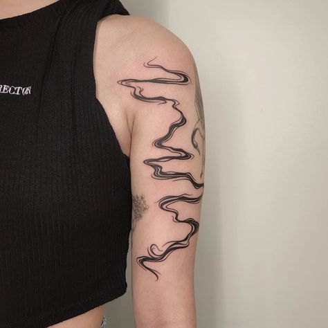 Stream Tattoo River, River Tattoo For Women, River Tattoos, River Tattoo, River Style, Stream Design, Inner Forearm Tattoo, Forearm Sleeve, Inner Forearm