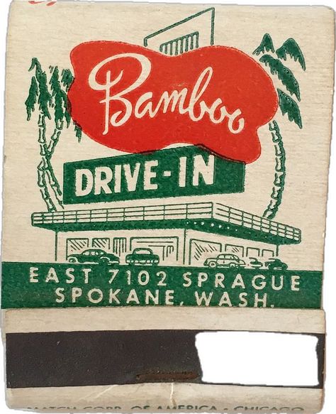 Vintage Ads 1950s, Graphic Design School, Matchbook Art, Matchbox Art, Spokane Washington, Vintage Packaging, Punk Vintage, Commercial Art, Light My Fire