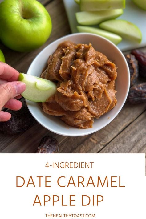 Date Apple Dip, Date Dip For Apples, Cooking Dates Recipes, Date Dip Recipe, Dried Dates Recipes Healthy, Apple Dates Recipes, Date Paste Recipes Desserts, Pumpkin And Dates Recipe, Date Caramel Apples