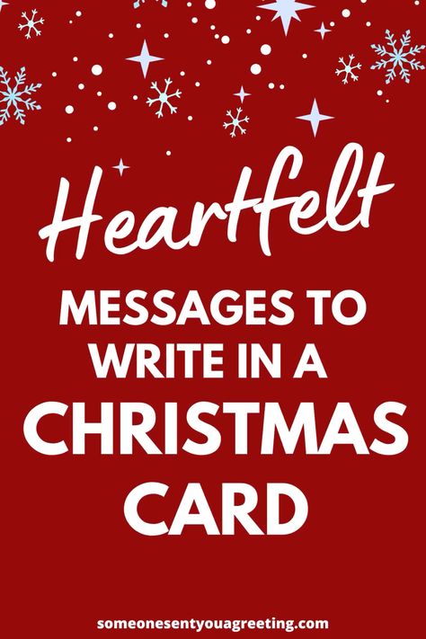 If you're struggling with what to write in a Christmas card then try our guide to getting the perfect Christmas message. Examples for friends, family & more Xmas Messages Christmas, Words To Write In Christmas Cards, Nice Things To Write In A Card, Notes For Christmas Cards, Holiday Sentiments For Cards, Inside Christmas Cards What To Write, Christmas Card Ideas Writing, Christmas Card Verses Friends, Things To Write In Christmas Cards Funny