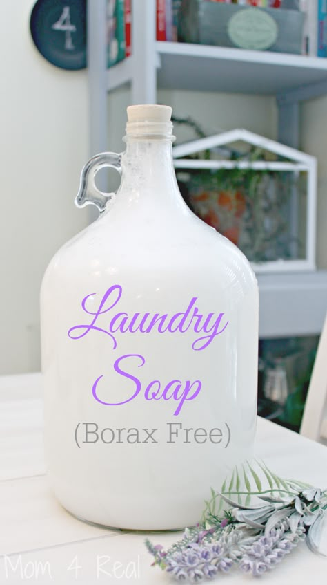 Homemade Laundry Soap - Borax Free Homemade Laundry Soap Liquid, Homemade Laundry Detergent Liquid, Laundry Soap Recipe, Clean Hacks, Liquid Laundry Soap, Laundry Detergent Recipe, Detergent Recipe, Laundry Soap Homemade, Diy Laundry Detergent