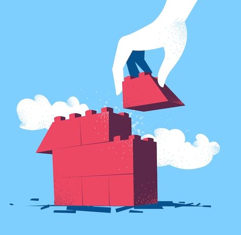 Building a house background design | Free Vector #Freepik #freevector #coloured-background #color-design #color-wallpaper #background-design Vector Illustration Character, House Background, Building Company, Deep Art, Food Graphic Design, Commercial Construction, Lego House, Graffiti Drawing, Building Companies