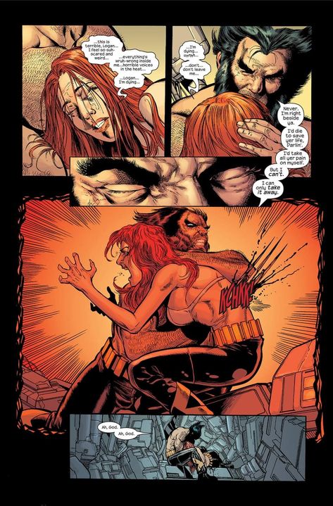 Wolverine And Jean, Wolverine And Jean Grey, Wolverine Logan, Old Man Logan, Wolverine Comic, Arte Nerd, Wolverine Art, Comic Book Layout, Wolverine Hugh Jackman