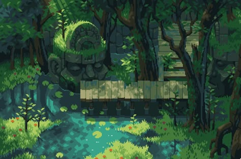 Forest Pixel Art, How To Pixel Art, Pixel Art Landscape, 1 Pixel, Pixel Art Background, Pixel Art Tutorial, Pixel Game, Arte 8 Bits, Cool Pixel Art