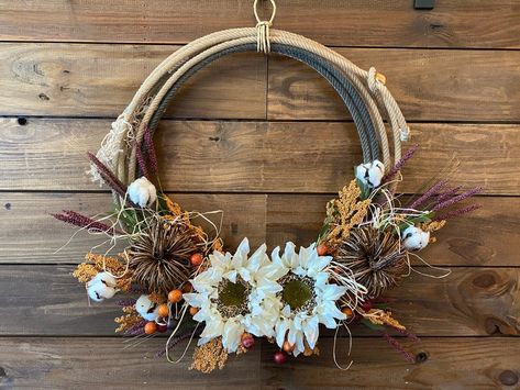 Harvest Jackpot MULTIPLE DESIGNS Fall Rope Wreath Fall - Etsy Rope Wreath Western, Lariat Wreath, Lariat Rope Crafts, Rope Wreaths, Rope Wreath Diy, Western Decorations, Western Wreaths, Rope Wreath, Western Farmhouse