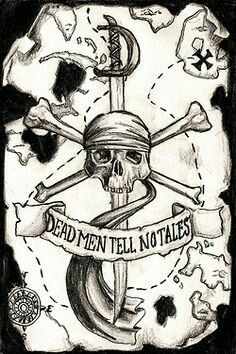 Pirate Tatoos Aesthetic, Pirate Painting Ideas, Pirates Of The Carribean Tattoos, Pirate Art Drawing, Pirate Drawing, Pirates Art, Pirate Skull Tattoos, A Pirates Life For Me, Skull Pirate