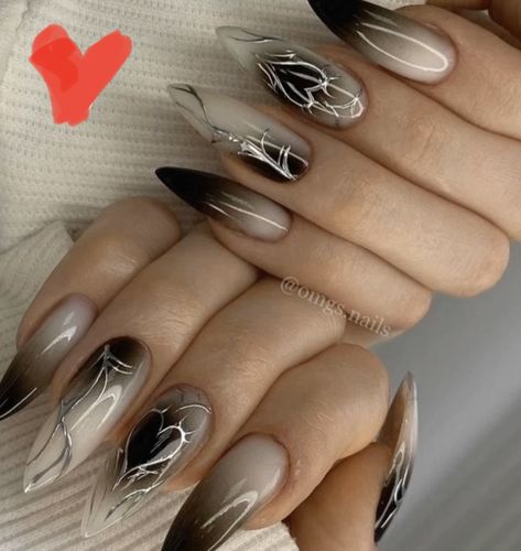 Punk Nails, Anime Nails, Edgy Nails, Goth Nails, Grunge Nails, Blush Nails, Pretty Gel Nails, Minimalist Nails, Fire Nails