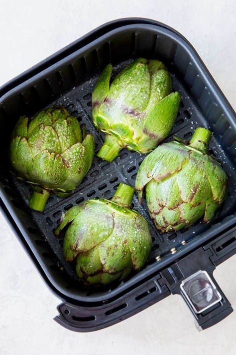 How To Make Artichokes, Roasted Artichokes, How To Cook Artichoke, Fried Artichoke, Roasted Artichoke, Cooks Air Fryer, Air Fried Food, Air Fryer Recipe, Air Fryer Oven Recipes