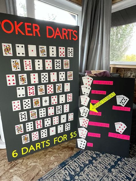 Poker Darts Game Diy, Vegas Theme Retirement Party, Stay And Doe Games, Casino Stag And Doe, Casino Theme Stag And Doe, Games For Jack And Jill Party, Casino Night Games Diy, Stage And Doe Games, Stag And Doe Theme Ideas