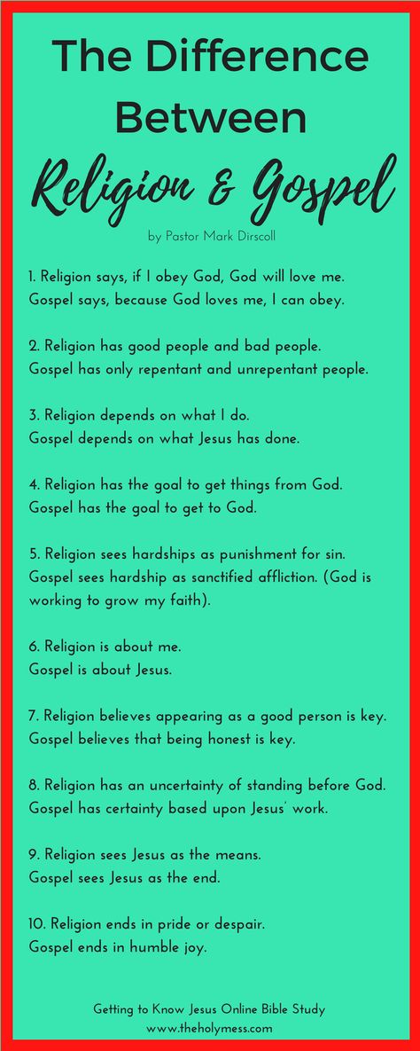 The Difference Between Religion and Gospel Woord Van God, Bible Study Help, Bible Study Notebook, Bible Study Lessons, Bible Study Verses, Bible Study Notes, Bible Facts, Bible Teachings, Prayer Scriptures