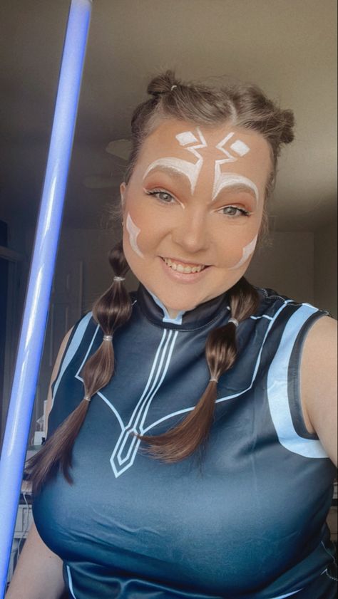 Masfrida Ahsoka Tano Costume for Womens Outfits Clones War Cosplay with Headpiece Accessories Kids Halloween Fullset Ahsoka Tano Casual Cosplay, Ahsoka Halloween Costume, Ahsoka Hairstyle, Ahsoka Tano Makeup, Ahsoka Tano Disneybound, Jedi Disneybound, Ashoka Costume, Hera Costume, Ahsoka Costume