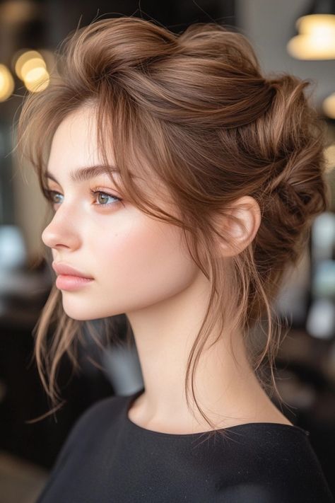 23 Fabulous Hairstyles For Big Foreheads That You'll Love Wide Forehead Hairstyle Korean, Hair For Short Forehead, Short Haircut For Big Forehead, Updo For Big Forehead, Hairstyles For High Forehead Women, Updos For Big Foreheads, Hairstyle For Large Forehead, Forehead Hairstyles, Cute Hairstyles For Big Foreheads