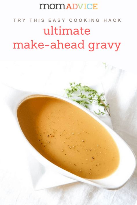 Make Ahead Gravy, Make Ahead Turkey Gravy, Easy Gravy Recipe, Gluten Free Stuffing, Turkey Broth, Desserts Christmas, Thanksgiving Meal, Chicken Gravy, Turkey Gravy