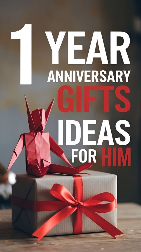 A wrapped gift with a red origami decoration, perfect for 1 year anniversary gift ideas for him, featuring romantic and creative paper gifts for your boyfriend or husband. Gift For One Year Anniversary, 1 Yr Anniversary Gifts For Him Boyfriends, 1 Year Paper Anniversary For Him, Diy Gift For Husband Anniversary, 1yr Anniversary Ideas, Boyfriend Gifts Anniversary 1year, 1st Anniversary Ideas For Husband, 1 Year Wedding Anniversary Ideas, Best Anniversary Gifts For Husband