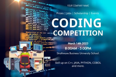 Coding Classes Flyer Design Template | PosterMyWall Coding Flyer Design, Free Poster Templates, Coding Class, Project Theme, Church Media Design, Poster Template Free, Effective Marketing Strategies, Promotional Flyers, Free Poster