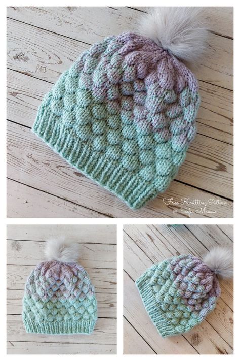 Free Knitting Pattern For Childs Bobble Hat, Bubble Beanie Hat Knitting Pattern, Free Bobble Hat Knitting Pattern, Bubble Knit Hat Pattern Free, Bubble Hat Knit Pattern, Knitted Bobble Hat Pattern Free, Free Knit Hat Patterns For Toddlers, Children's Hats Knitting Patterns, Knitted Hats For Toddlers Free Pattern