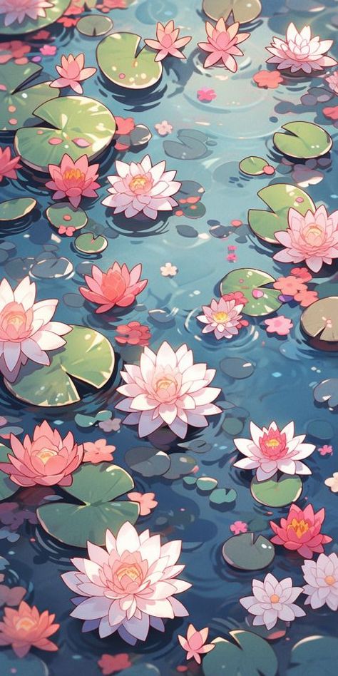 Water Lilies, Lily Pads, Lily, Water, Green, Pink