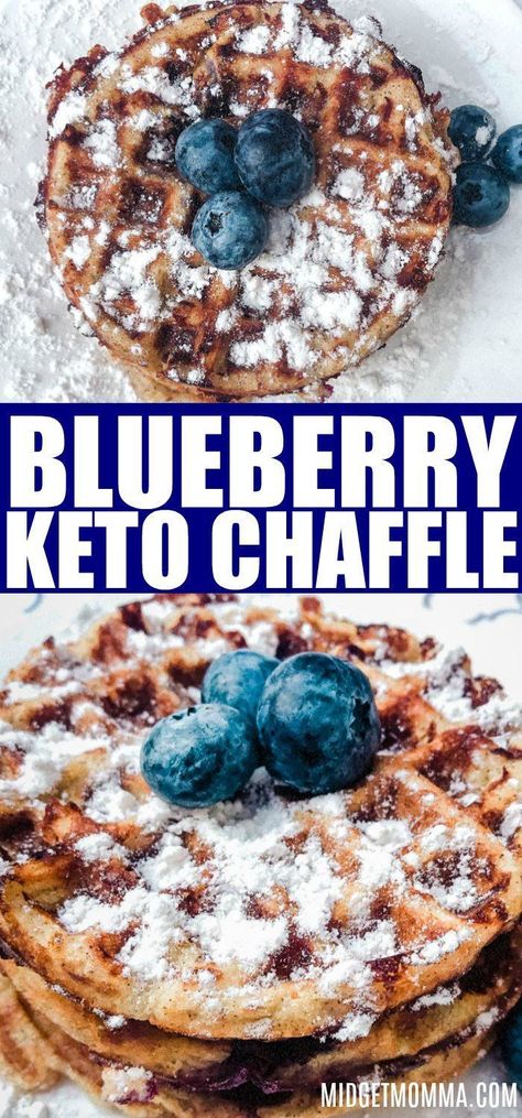 This Keto Blueberry Chaffle (aka a keto waffle!) Recipe is so fluffy and so tasty! Perfectly sweet, with juicy blueberries, these blueberry keto chaffles taste great all while being low carb and keto friendly. Blueberry Chaffle, Keto Waffle Recipe, Keto Waffles, Keto Chaffles, Keto Blueberry, Desserts Keto, Keto Diet Breakfast, Low Carb Snack, Waffle Recipe