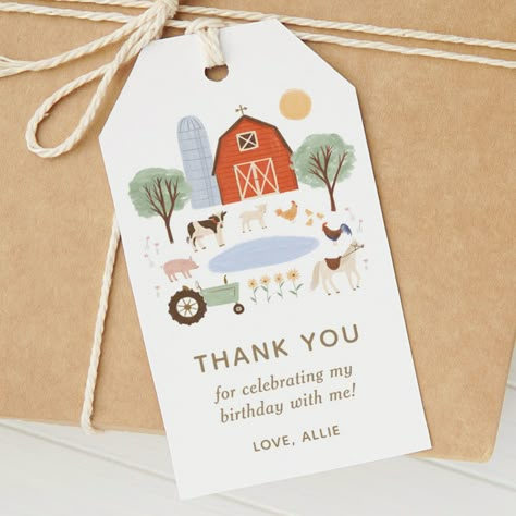 Farm Invitation, 2nd Birthday Party For Boys, Farm Theme Birthday, Farm Animal Party, Farm Animals Birthday Party, Gift Tags Birthday, Farm Themed Birthday Party, Baby Birthday Themes, Farm Animal Birthday