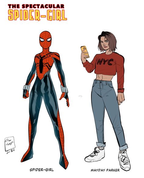 Spiderman Sketches, Spider Family, Spiderman Characters, Dc Trinity, I Have An Idea, Marvel Character Design, Arte Nerd, Marvel Xmen, Spectacular Spider Man