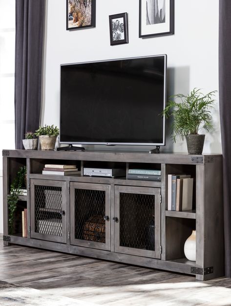 Farmhouse Living Room Tv Stand, Tv Console Ideas, Style Tv Console, Morton Homes, Console Ideas, Tv Stand Ideas, Tv Fireplace, Cozy Farmhouse Living Room, Farmhouse Tv