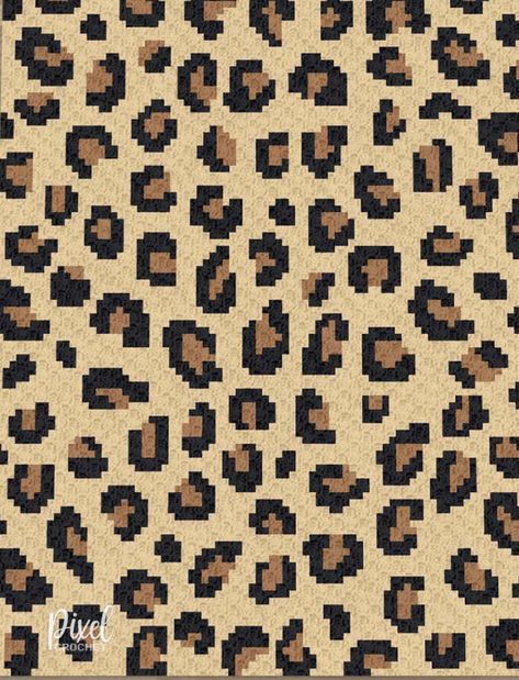 Crochet C2C Leopard Print Blanket (Free Pattern) Leopard Print Crochet Blanket, Leopard Crochet, Leopard Print Blanket, Leopard Blanket, Crochet Blanket Designs, C2c Crochet, Crochet Afghans, Blanket Patterns, Crochet Inspiration