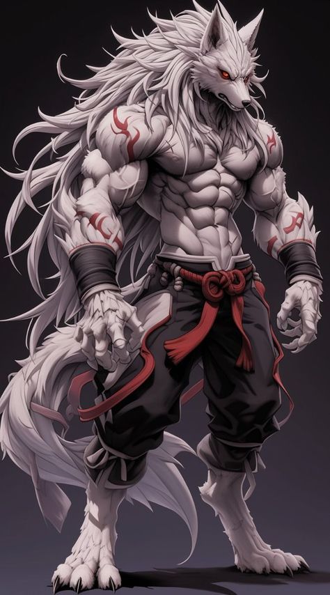 Dnd Wolf Character, Human Wolf Character Design, Anime Werewolf, Werewolf Hunter, Wolf Character, Super Powers Art, Werewolf Art, Animal Symbolism, Pet Logo Design