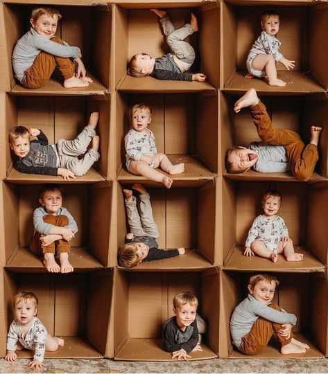 Photo Tips & Inspiration | Hub on Instagram: “📦 𝗪𝗲𝗲𝗸𝗹𝘆 𝗧𝗵𝗲𝗺𝗲 𝗔𝗻𝗻𝗼𝘂𝗻𝗰𝗲𝗺𝗲𝗻𝘁 📦 ⠀ We have a new weekly theme! This super darling box picture is from @lyndsayhannahphotography, & it’s…” Photo In A Box Pictures, Cardboard Box Kids Photoshoot, Box Baby Photoshoot, Baby In Box Photography, Baby In Box Photoshoot, Cardboard Box Photoshoot Diy, Photos In A Box Ideas, Baby In A Box Photography, Cardboard Box Pictures