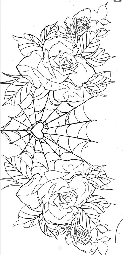 My referenced creation Men Tattoo Sleeve Stencil, Spider Flowers Tattoo, Tattoos To Cover Names, Hand Drawing Tattoo Design, Vine Branches Tattoo, Textured Tattoo Design, Whole Arm Sleeve Tattoos For Women, Skull And Flower Tattoo Stencil, Hourglass Tattoo Stencil Outline