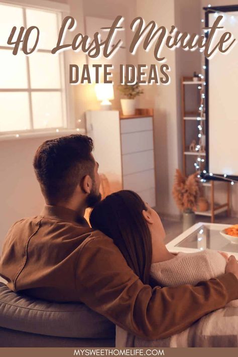 40 easy, simple and fun last minute date ideas for couples to do at home or outside when there's no time to plan or prep. Check out these easy date ideas that are perfect for last minute dates. Free Date Night Ideas At Home, Romantic Evening For Him, Last Minute Date Ideas, Facetime Date Ideas, Home Date Ideas For Couples, Date At Home Ideas, Sunday Date Ideas, Low Cost Date Ideas, Stay At Home Date Ideas