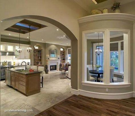 Open Floor House Plans, Interior Windows, Future Home Ideas, Dream Home Ideas, Style At Home, My Dream House, Open Kitchen, Dream Rooms, Home N Decor