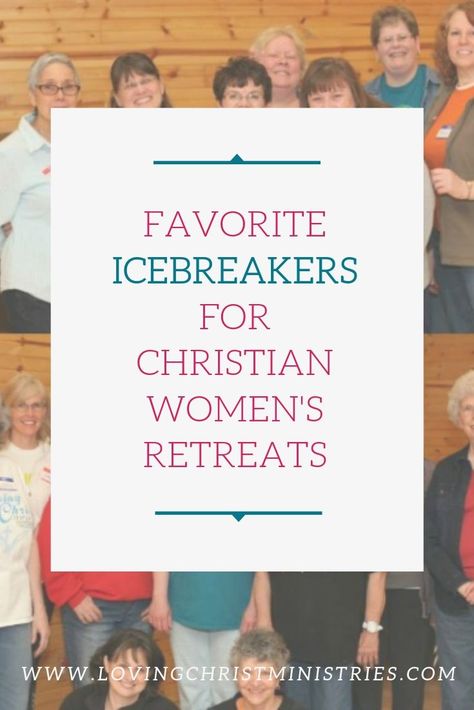 Ice Breakers For Women, Womens Group Activities, Womens Retreat Themes, Ice Breaker Games For Adults, Women Small Group, Retreat Activities, Christian Retreat, Games For Ladies, Retreat Themes