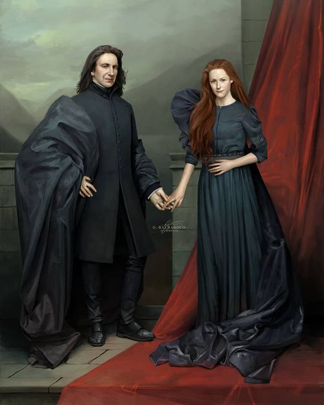 "Always." The couple that never was, #AlanRickman and #GeraldineSomerville - Severus Snape and Lily Evans-Potter. Digital painting inspired… Snape Y Lily, Geraldine Somerville, Fanart Harry Potter, Lily Evans Potter, Film Harry Potter, Snape And Lily, Harry Potter Severus, Harry Potter Severus Snape, Severus Rogue