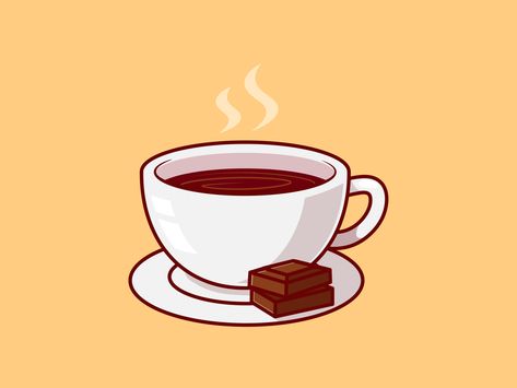 Hot Chocolate Cartoon, Hot Chocolate Vector, Drink Cartoon, Chocolate Vector, Chocolate Drink, Drink Icon, Chocolate Design, Chocolate Drinks, Cartoon Icons