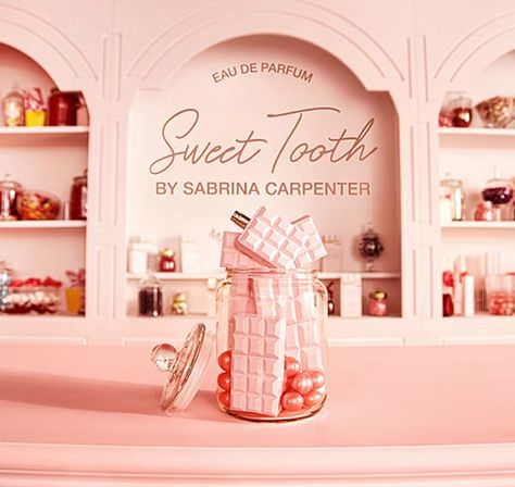 Sabrina Carpenter Sweet Tooth Eau De Parfum Sweet Tooth Sabrina Carpenter, Perfume Moodboard, Sabrina Carpenter Sweet Tooth, Tooth Icon, Perfume Brands, Sweet Candy, Makeup Brands, Birthday Gift Ideas, Sabrina Carpenter