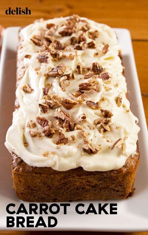 STYLECASTER | Easy Quick Breads That You Really Can't Mess Up | Carrot Cake Bread Carrot Cake Bread, Quick Bread Recipes Easy, Carrot Bread, Pane Dolce, Cake Bread, Torte Cupcake, Carrot Recipes, Bread Recipes Sweet, Quick Bread Recipes