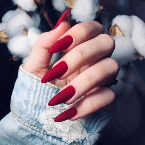 Red Matte Nails, Nail Techniques, Nail Time, Minimalist Nail Art, Matte Nails Design, Red Nail Polish, Colorful Nail Designs, Luxury Nails, Nail Paint