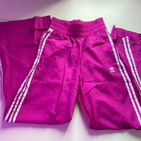 Adidas Track Pants Fuchsia Pink Purple Adidas Track Pants, Y2k Pink, Adidas Track, Pink Pants, Adidas Pants, Fuchsia Pink, One Time, Track Pants, Pink Purple