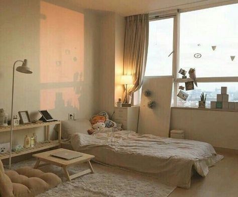 korean bedroom aesthetic room decor seoul beige coffee cream milk tea ideas wooden light soft minimalistic 아파트 침실 アパート 寝室 aesthetic home interior apartment japanese kawaii g e o r g i a n a : f u t u r e h o m e Hiasan Bilik Tidur, Room Deco, Minimalist Room, Aesthetic Rooms, Small Room Bedroom, Room Inspiration Bedroom, Room Ideas Bedroom, The Bedroom, Aesthetic Bedroom