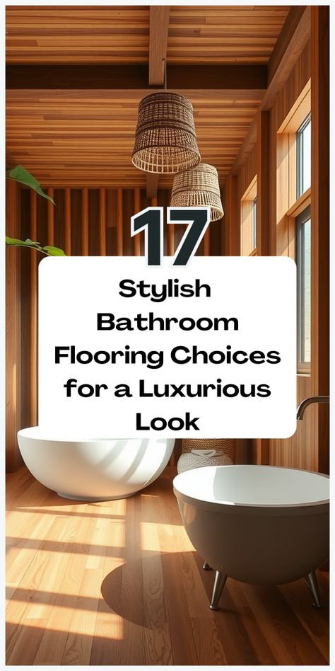 Whether you want a sleek, modern bathroom or a cozy, rustic vibe, these 17 flooring ideas will guide you to the perfect choice for your space. Hardwood Floors In Bathroom, Bathroom Flooring Options, Pebble Stone Flooring, Bathroom Flooring Ideas, Best Bathroom Flooring, Wet Room Flooring, Wood Floor Bathroom, Flooring Designs, Creative Flooring