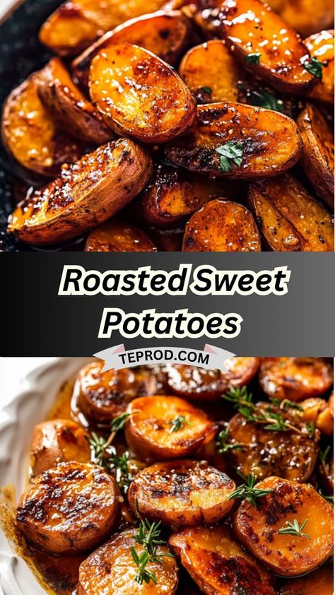 Experience the magic of mouthwatering roasted sweet potatoes drizzled with hot honey! This recipe transforms ordinary sweet potatoes into a culinary masterpiece that’s sweet, spicy, and utterly irresistible. With just a few ingredients, you can create a dish that’s rich in flavor and visually stunning. Perfect for pairing with grilled meats or adding to your holiday spread, these hot honey sweet potatoes will have everyone reaching for seconds. Don’t miss out on this must-try recipe! Sweet Roasted Sweet Potatoes, Hot Honey Vegetables, Savory Roasted Sweet Potatoes, Hot Honey Sweet Potatoes, Roasted Potatoes And Sweet Potatoes, Roasted Sweet Potato Recipes, Honey Sweet Potatoes, Honey Roasted Sweet Potatoes, Must Try Recipes