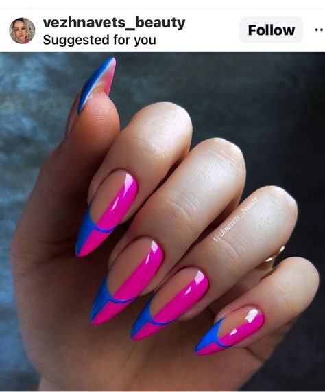 Bright Blue Nails, Nails Lavender, Hottest Nail Trends, Bright Pink Nails, Soft Gradient, Simple Gel Nails, Vibrant Nails, Nail Candy, Colorful Nail Designs