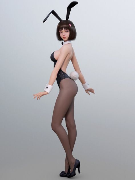 ArtStation - Bunny, Shin JeongHo Shin Jeongho, Standing Poses, My Works, I Made It, Cat Girl, Anime Figures, Pose Reference, Made It, Character Design