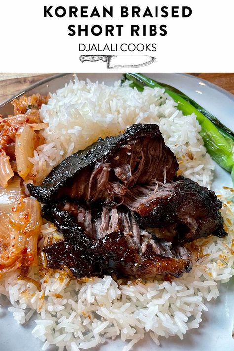 Korean Braised Short Ribs, Zojirushi Rice Cooker, Kimchi Rice, Short Ribs Recipe, Kimchi Recipe, One Pot Dinners, Short Rib, Braised Short Ribs, Beef Short Ribs