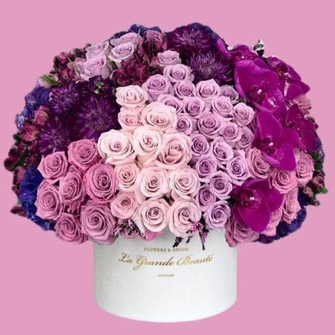 Forever Flower Bouquets, The Colour Purple, Luxury Flower Arrangement, Flowers London, Red Rose Bouquet, Boquette Flowers, Fresh Flower Delivery, Forever Flowers, Fresh Flowers Arrangements