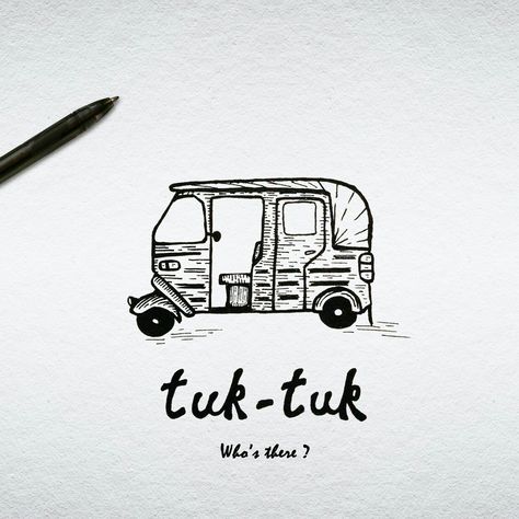 Tuk Tuk Tattoo, Tuktuk Tattoo, Rickshaw Tattoo, Pooli Printer, Indian Tattoos, Tiny Tats, Tuk Tuk, Indian Tattoo, Sleeve Tattoos